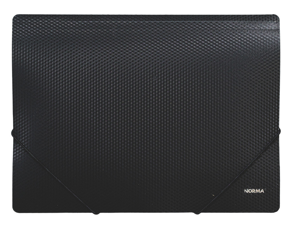 Папка на гумках NORMA (5060-01N), поліпропілен, 500мкм, A4, 200 аркушів, чорна